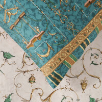 Bassetti Mako Satin Bettwäsche Oplontis V2 Grün 135x200 + 80x80 cm