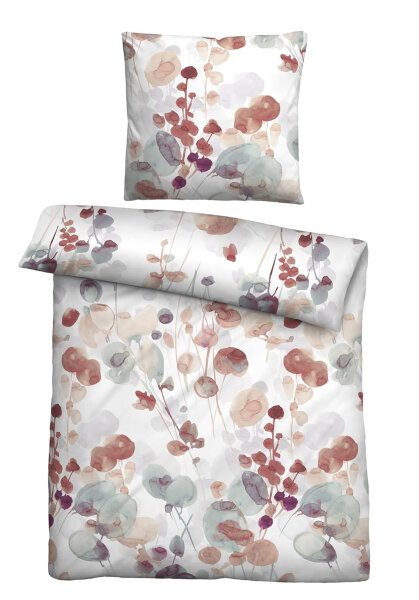 Biberna Fein Biber Bettwäsche 135x200 80x80 cm in Rost