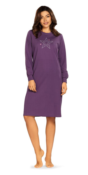 Comtessa Damen Nachthemd Stern Blackberry