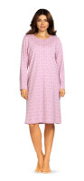 Comtessa Damen Nachthemd Langarm Knopfleiste in Soft Rosa 46