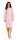 Comtessa Damen warmes Nachthemd Doppelneedle Knopfleiste Rosa