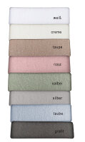 Irisette Kuschel Jersey Bettlaken Betttuch  zum Auflegen Silber