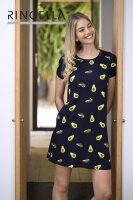 Ringella Damen Nachthemd Kurzarm Avocado Night