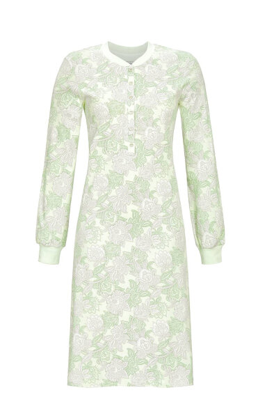 Ringella Damen Nachthemd Grün Bündchen