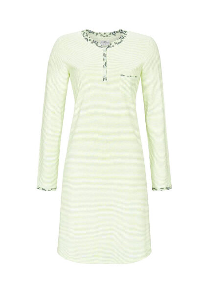 Ringella Damen Nachthemd Knopfleiste Green Tea