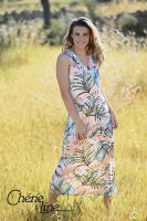 Ringella Damen langes Nachthemd ohne Arm Tropic