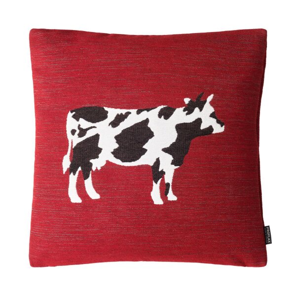 Proflax Kissenhülle Kissenbezug Kuh 45x45 cm Rot