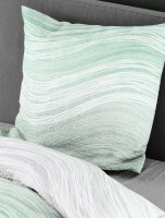 Bierbaum Seersucker Bettwäsche Baumwolle 135x200 80x80 cm Grün