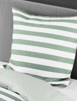 Bierbaum Seersucker Bettwäsche Baumwolle Grün Streifen
