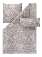 Estella Mako Satin Bettwäsche Fernanda in silber