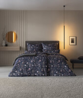 Estella Mako Satin Bettwäsche Linda in Indigo 135x200 80x80 cm