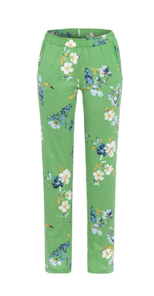 Ringella Damen Lange Hose Grün Blumen 52 Bloomy
