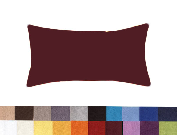 Bellana Mako Jersey Kissenbezug  40x80 cm Farbe: Bordeaux