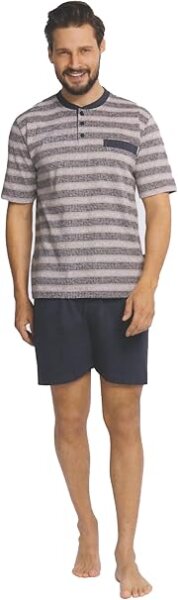 Comte Herren Schlafanzug Shorty Schwarz Gr. 56