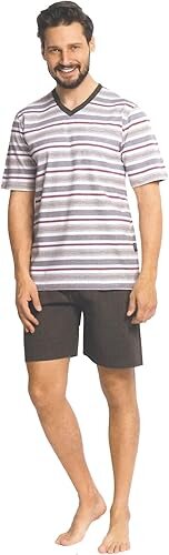 Comte Herren Schlafanzug Shorty Anthrazit Gr. 48