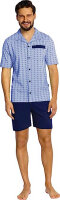 Comte Herren Schlafanzug Pyjama Knopfleiste Helllbau Gr. 60