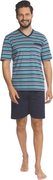 Comte Herren Schlafanzug Shorty Ozean