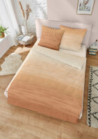 Dormisette Mako Satin Bettwäsche Orange Sunset 135x200 80x80 cm