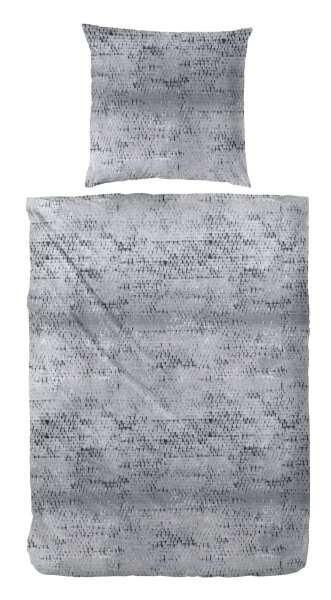 Primera Fein Biber Bettwäsche Anthrazit 155x220 + 80x80 cm