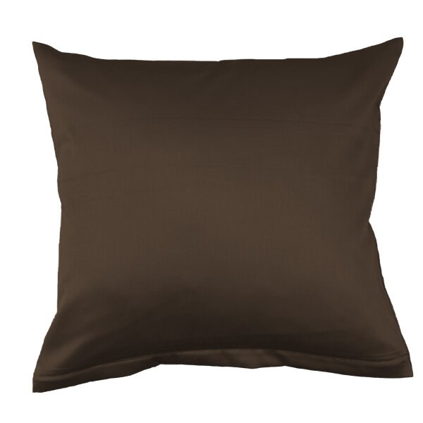 Primera Luxus Satin Kissenbezug 80x80 cm Braun