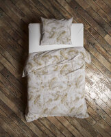 Heckett Lane Biber Flanell Bettwäsche 135x200 Rosel Gold Beige