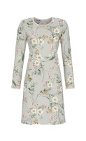 Ringella Damen Nachthemd 2511016 Light Grey Langer Arm -38