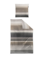 Irisette Mako Satin Bettwäsche in Sand Streifen 135x200+ 80x80 cm