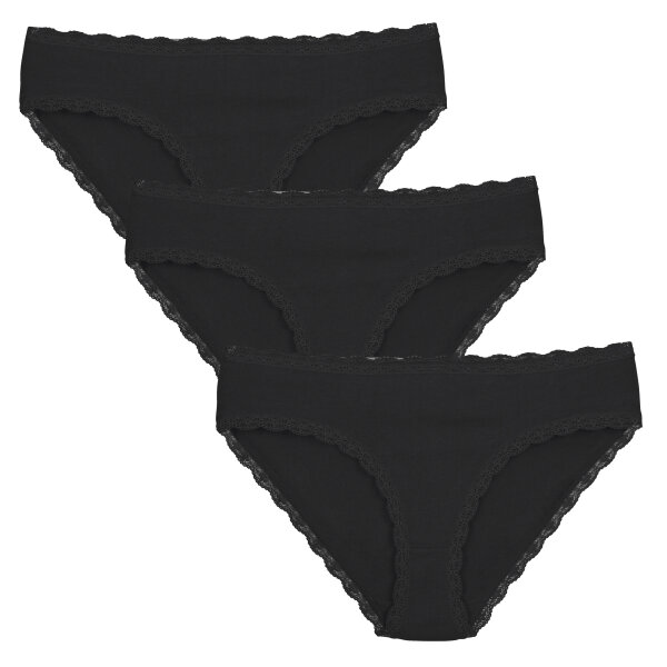 Damen Slips Alessia 3er-Set Schwarz L