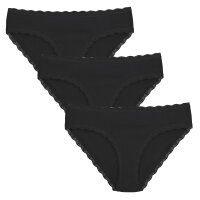 Damen Slips Alessia 3er-Set Schwarz S