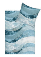 Estella Interlock Mako Jersey Bettwäsche Rio in Cyan