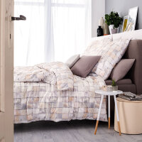 Estella Interlock Mako Jersey Bettwäsche Paco in Peach 135x200 80x80 cm