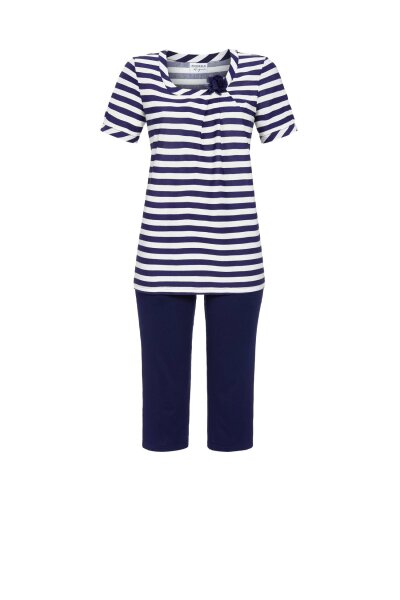 Ringella Damen Schlafanzug Capri Hose Kurzarm Gr. 38