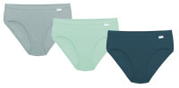 Linda Loom Damen 3-er Set Slip Bunt Uni Petrol XL