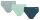 Linda Loom Damen 3-er Set Slip Bunt Uni Petrol XL
