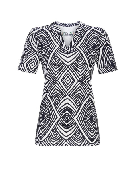 Ringella Damen T-Shirt Dark Navy V-Ausschnitt Trend 36