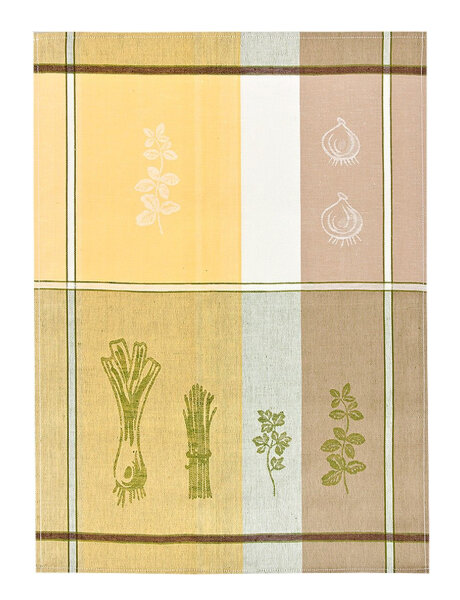 Kracht Geschirrtücher Halbleinen 50 x70 cm Gemüse gelb