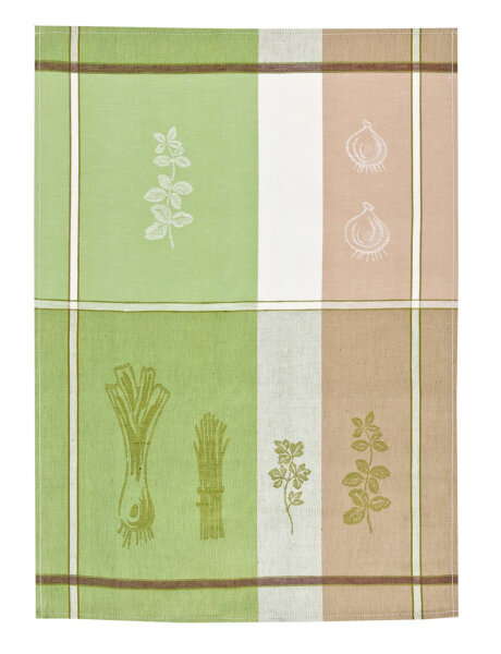 Kracht Geschirrtücher Halbleinen 50 x70 cm Gemüse grün