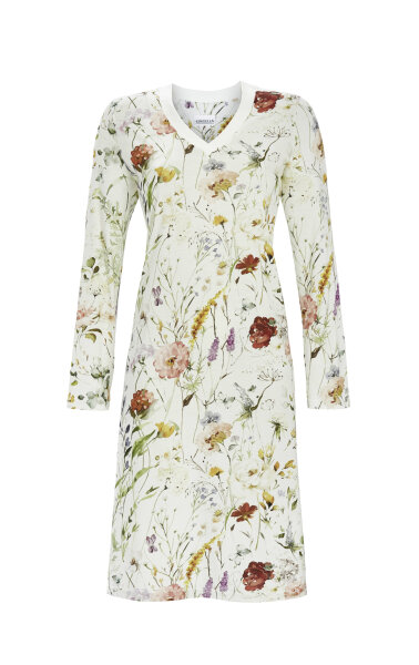 Ringella Damen Nachthemd Langarm bunte Blumen