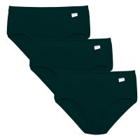 Linda Loom Damen 3-er Set Hüft Slip Bunt Uni Schwarz M