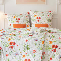 Estella Interlock Mako Jersey Bettwäsche Mireille Mohnblumen