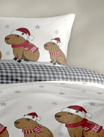 Bierbaum Biber Bettwäsche Murmeltier 135x200 + 80x80 cm Grau