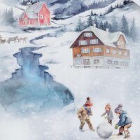 Estella Kuschel-Flanell Bettwäsche Mountain Lake 135x200 80x80 cm