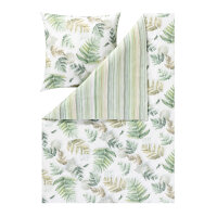 Estella Kuschel-Flanell Bettwäsche Fern Leaves 135x200 80x80 cm