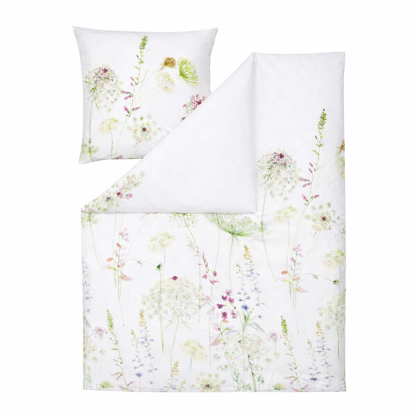 Estella Mako Jersey Bettwäsche Meadow in grün 135x200 80x80 cm