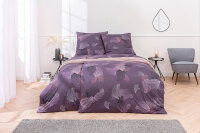 Estella Mako Jersey Bettwäsche in Aubergine 135x200...