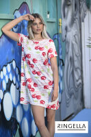 Ringella Damen Kurzarm Nachthemd bunt Kirschen 100%...