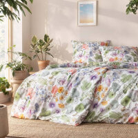 Estella Mako Satin Bio Bettwäsche Jana bunt 135x200...