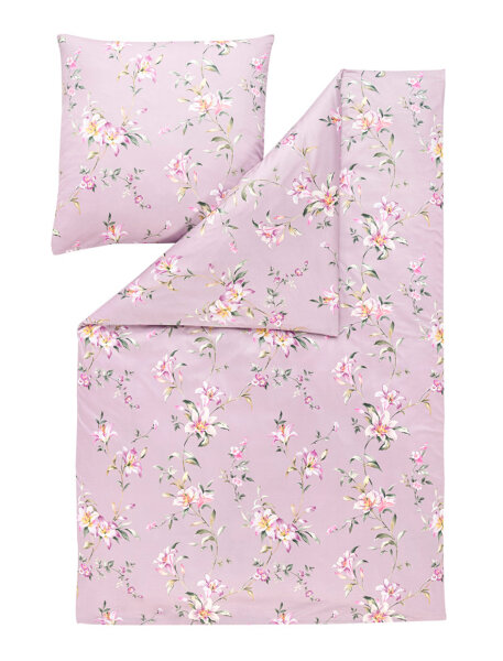 Estella Mako Jersey Bettwäsche Interlock Jersey Lillian in altrosa