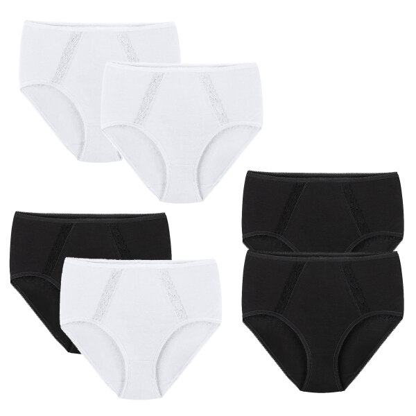 Damen Slips hoher Bund Sofie 2er-Set in Gr. M L XL XXL