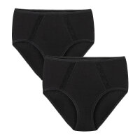 Damen Slips hoher Bund Sofie 2er-Set schwarz 48/50 XL